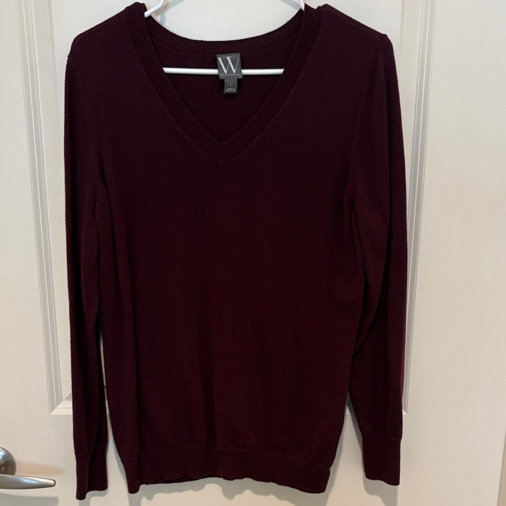 Worthington Deep Burgundy Knit Top